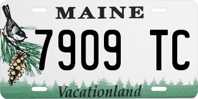 ME license plate 7909TC