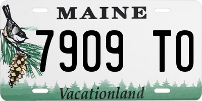 ME license plate 7909TO