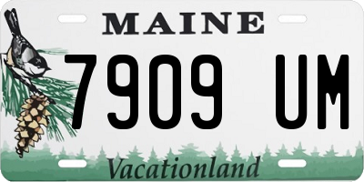 ME license plate 7909UM