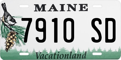 ME license plate 7910SD
