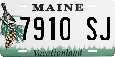 ME license plate 7910SJ