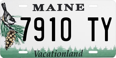 ME license plate 7910TY