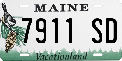 ME license plate 7911SD