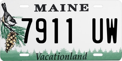 ME license plate 7911UW