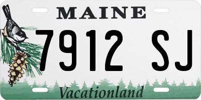 ME license plate 7912SJ