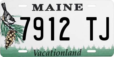 ME license plate 7912TJ