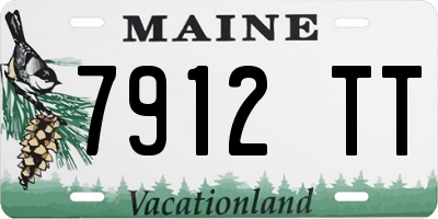 ME license plate 7912TT