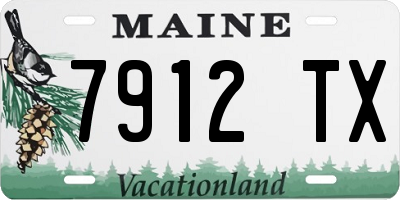 ME license plate 7912TX