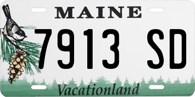 ME license plate 7913SD
