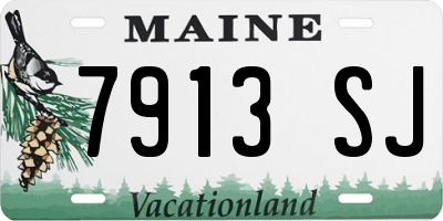 ME license plate 7913SJ
