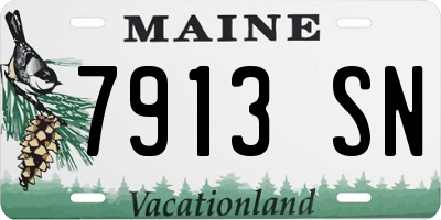 ME license plate 7913SN