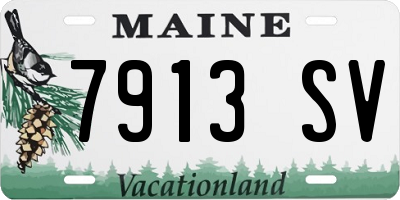 ME license plate 7913SV