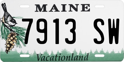 ME license plate 7913SW