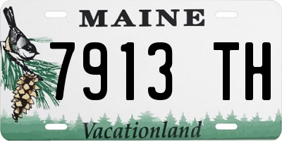 ME license plate 7913TH