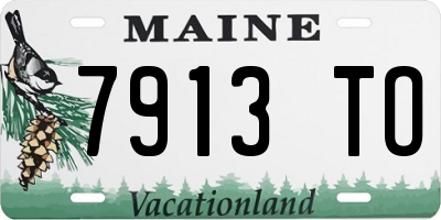 ME license plate 7913TO