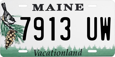 ME license plate 7913UW