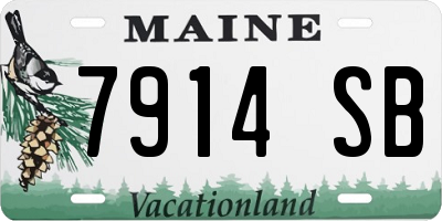 ME license plate 7914SB