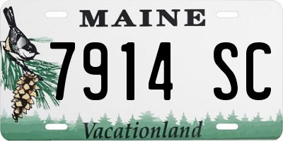 ME license plate 7914SC