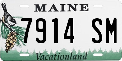 ME license plate 7914SM
