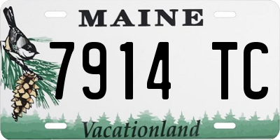ME license plate 7914TC
