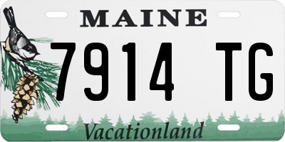 ME license plate 7914TG