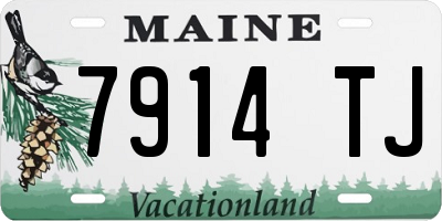 ME license plate 7914TJ