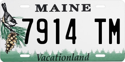 ME license plate 7914TM