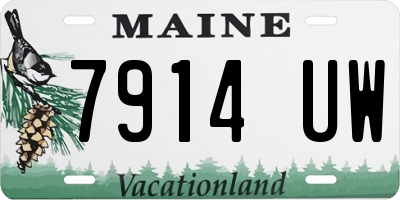 ME license plate 7914UW