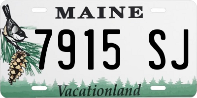 ME license plate 7915SJ