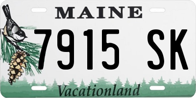 ME license plate 7915SK