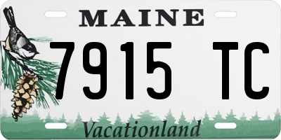 ME license plate 7915TC