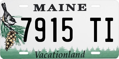 ME license plate 7915TI