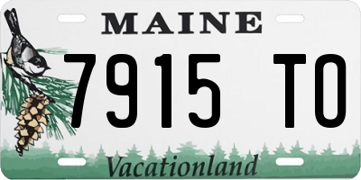 ME license plate 7915TO