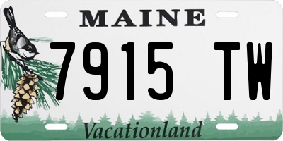 ME license plate 7915TW
