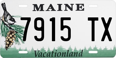 ME license plate 7915TX