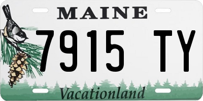 ME license plate 7915TY