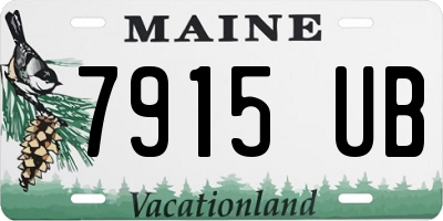 ME license plate 7915UB