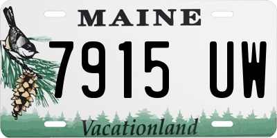 ME license plate 7915UW