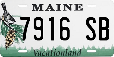 ME license plate 7916SB