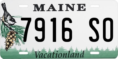 ME license plate 7916SO
