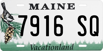 ME license plate 7916SQ