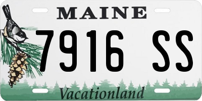 ME license plate 7916SS