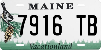 ME license plate 7916TB