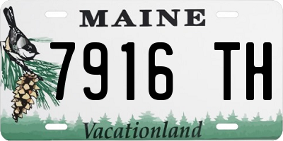 ME license plate 7916TH