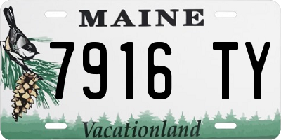 ME license plate 7916TY