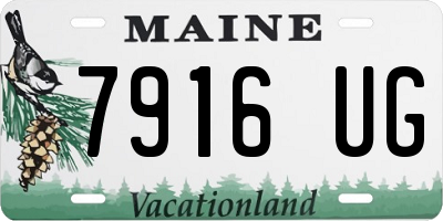 ME license plate 7916UG