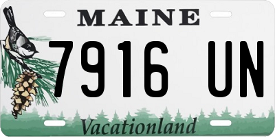 ME license plate 7916UN
