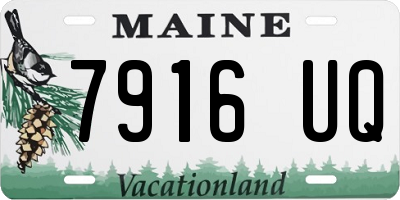 ME license plate 7916UQ
