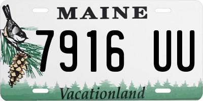 ME license plate 7916UU