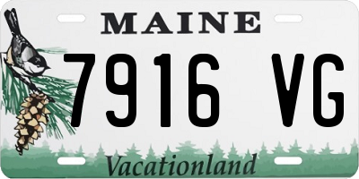 ME license plate 7916VG